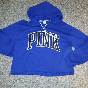 VS PINK Cropped Boyfriend Pullover Hoodie
